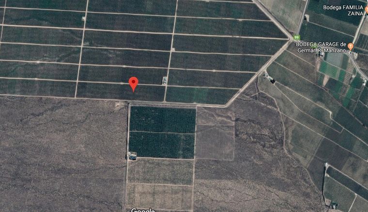 Epicentro del sismo según el INPRES Foto: Google Maps