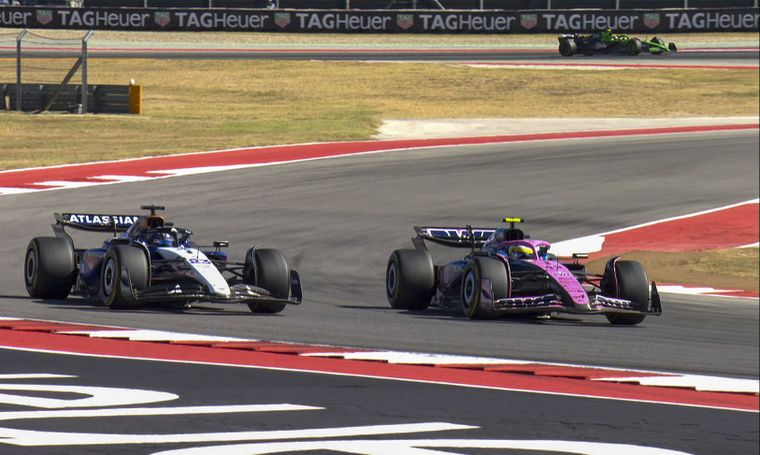 Franco Colapinto volvió a mostrar un mal ritmo y finalizó P17 en el Gran Premio de Estados Unidos. Foto: NA