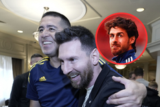 Messi, Riquelme y Aimar, juntos en la despedida Foto: Boca Juniors