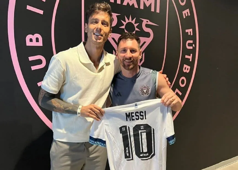 El GOAT recibió visitas en Miami.