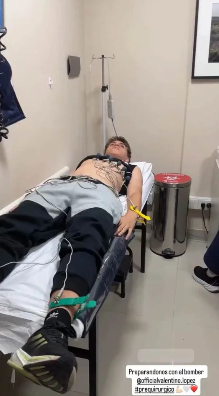 Valentino López fue operado de urgencia este sábado. Valentino López fue operado de urgencia este sábado.