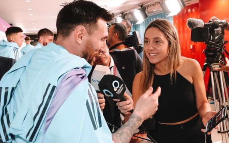 Sofi Martínez recordó un momento con Lionel Messi en el Mundial. Foto: Instagram Sofi Martínez