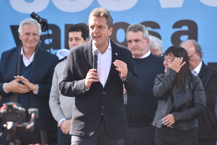 Sergio Massa estuvo en San Juan en medio de la gira de campaña que realiza por el país. Foto: Télam