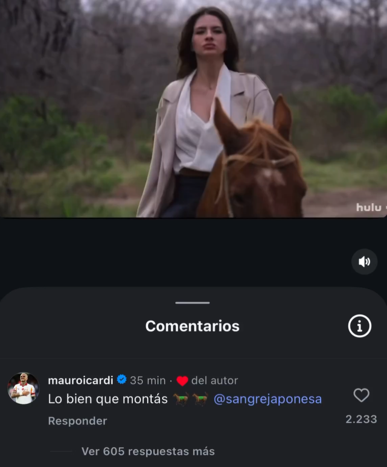 Mauro Icardi y un mensaje fogoso dedicado a la China Suárez. Foto: X / @eeemiliano. Mauro Icardi y un mensaje fogoso dedicado a la China Suárez. Foto: X / @eeemiliano.