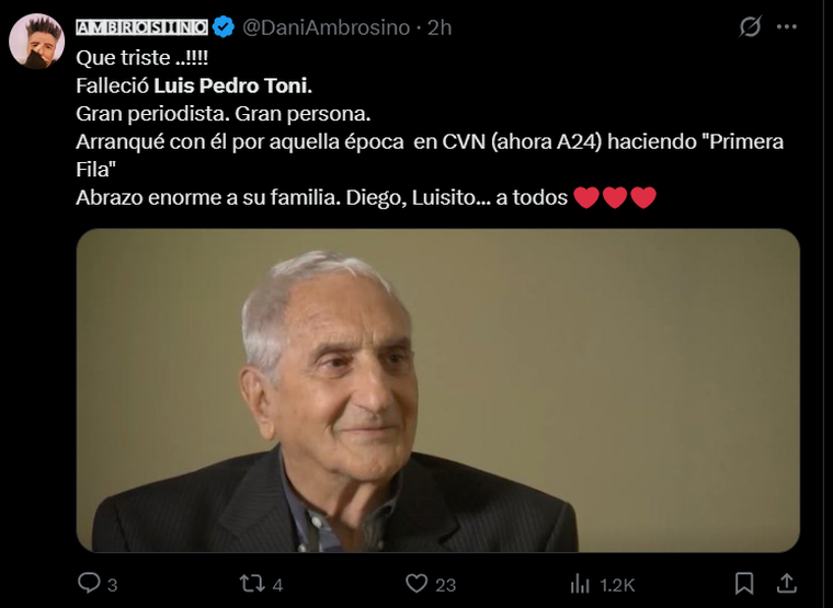 Una extensa carrera periodística narrando las intimidades del universo artístico. Una extensa carrera periodística narrando las intimidades del universo artístico.