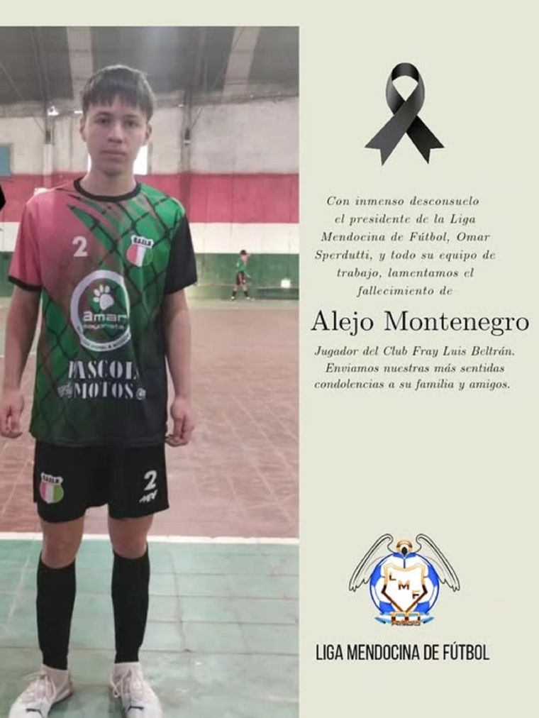 La Liga Mendocina de Fútbol despidió al joven Alejo La Liga Mendocina de Fútbol despidió al joven Alejo
