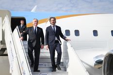 Alberto arribó a la India acompañado por Cafiero Foto: Télam