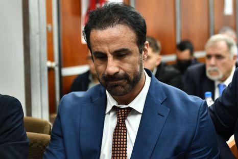 Leopoldo Luque en los Tribunales de San Isidro. Leopoldo Luque en los Tribunales de San Isidro.