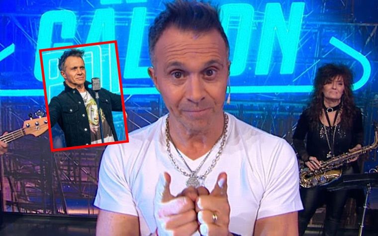 Sergio Lapegüe en modo rock El periodista llega a la noche de los sábados de El Trece con su late night show musical. Foto: Captura TV