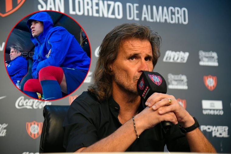 Insúa habló de la reacción picante de Bareiro al ser reemplazado ante Estudiantes.