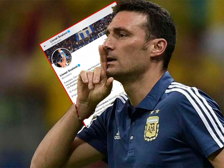 Scaloni y una reacción en las redes sociales que podría ser un guiño para la lista del Mundial.
