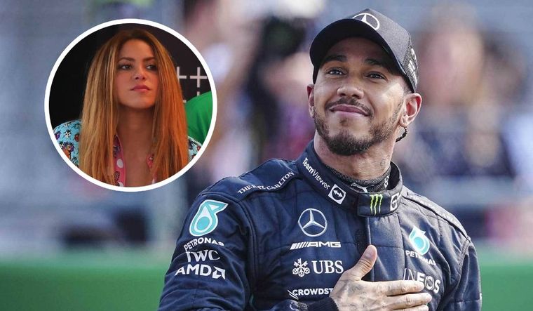 Lewis Hamilton y una cálida muestra de afecto para con Shakira.