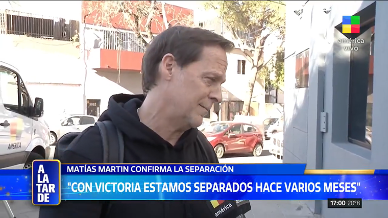 Matías Martin confirmó su separación. Foto: captura de video/ América TV. Matías Martin confirmó su separación. Foto: captura de video/ América TV.