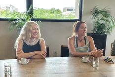 Las hermanas Azul y Guadalupe, hijas de Guillermo Vieiro, fueron parte de la expedición. Foto: Micaela Blanco Minoli / MDZ Las hermanas Azul y Guadalupe, hijas de Guillermo Vieiro, fueron parte de la expedición. Foto: Micaela Blanco Minoli / MDZ