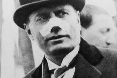 La bala que disparó Violet Gibson raspó la nariz del dictador italiano Benito Mussolini en abril de 1926. Foto: GETTY IMAGES