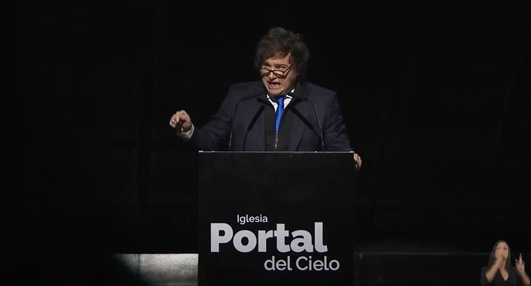 Javier Milei encabezó un evento religioso en Chaco