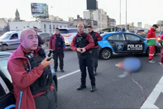 La escena en la 9 de Julio Foto: NA