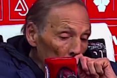 Miguel Ángel Russo emocianado en la conferencia post Argentinos Juniors-Boca.