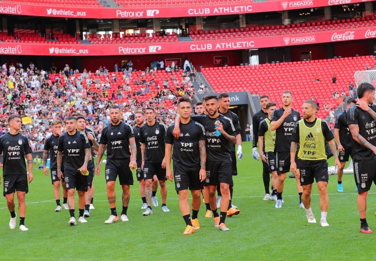 La Selección se prepara en Bilbao. Foto: @Argentina