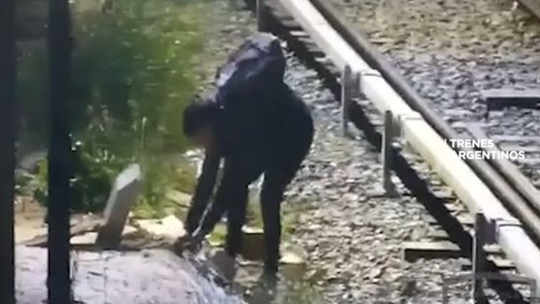 Las autoridades explicaron que el hecho no terminó en tragedia porque, por obras en los ramales Mitre y Suárez, la vía estaba sin energía.