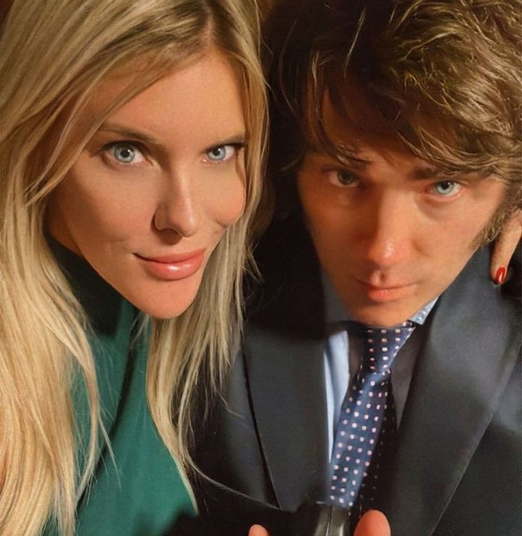 Verónica Sikora junto a Javier Milei Foto: Verónica Sikora