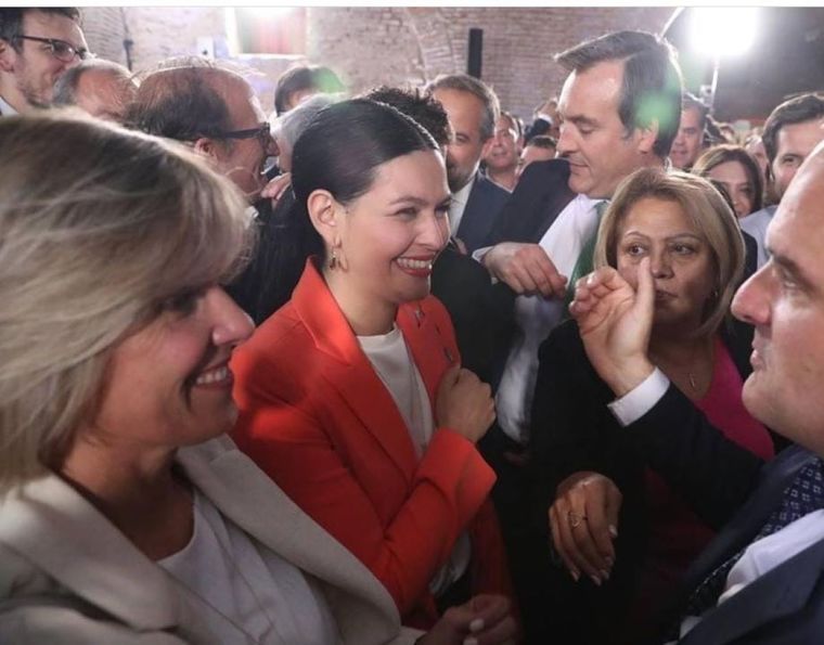Flor Destéfanis en el acto de asunción de Maggiotti.