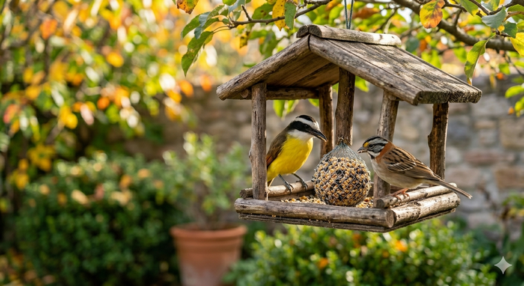 Biodiversidad en el jardín. Fuente: IA Gemini.