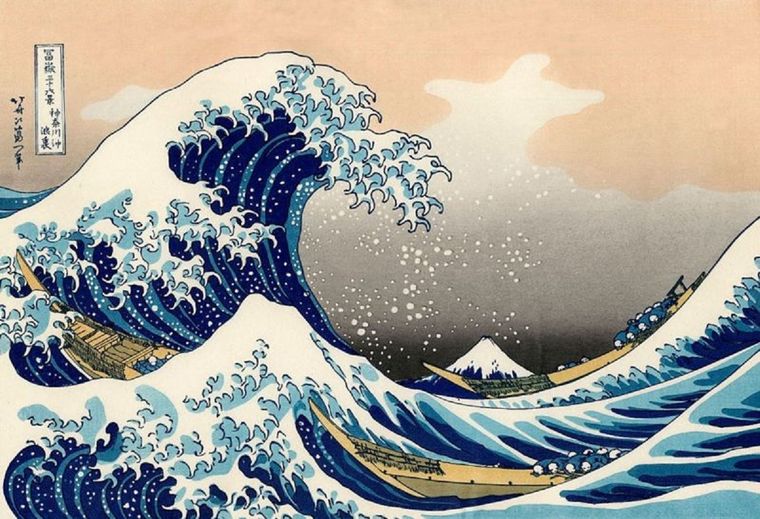 La gran ola de Kanagawa, de Katsushika Hokusai. Foto: GETTY IMAGES