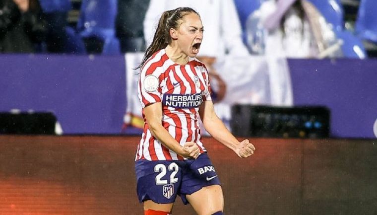 La mendocina Estefanía Banini se marchará del Atlético Madrid. Foto: Atlético Madrid Femenino