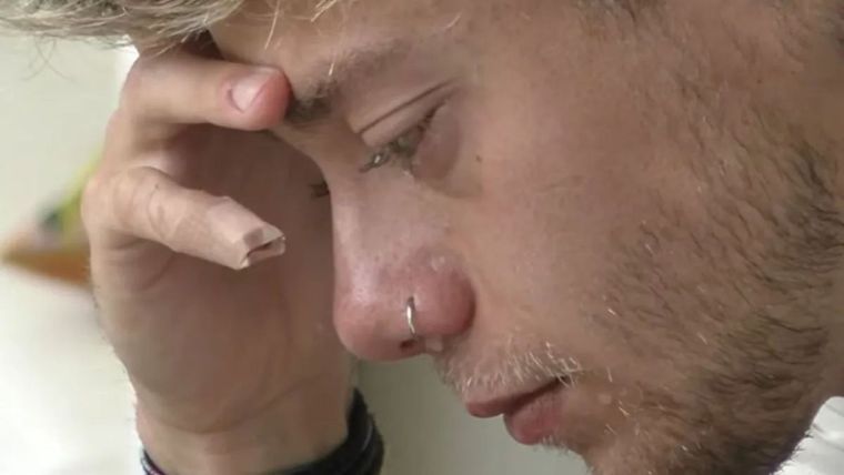 Nacho, uno de los participantes que se quebró este jueves en Gran Hermano.