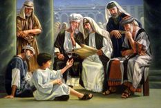 Jesus, de niño se pierde en el Templo, uno de los dolores de la Virgen María. Jesus, de niño se pierde en el Templo, uno de los dolores de la Virgen María.