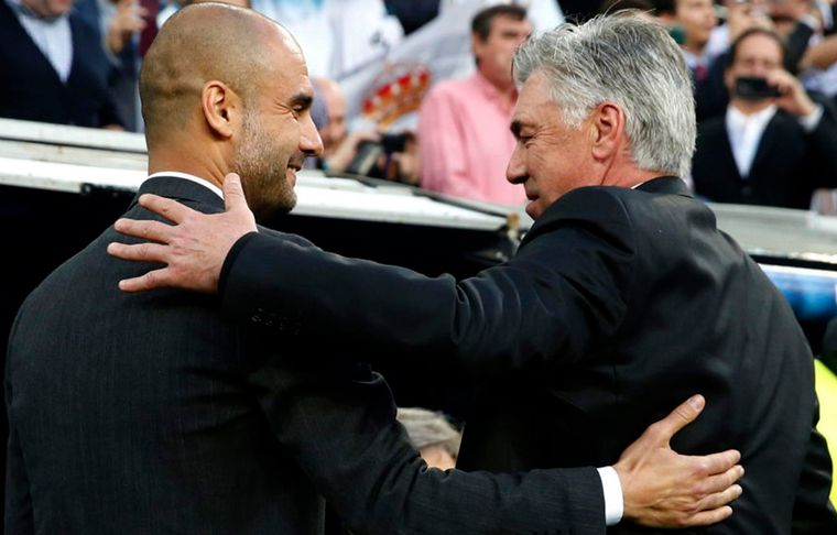 Guardiola y Ancelotti se enfrentaron 15 veces: Pep lidera el global, pero Carletto lo aventaja en eliminatorias directas por Champions League. Guardiola y Ancelotti se enfrentaron 15 veces: Pep lidera el global, pero Carletto lo aventaja en eliminatorias directas por Champions League.