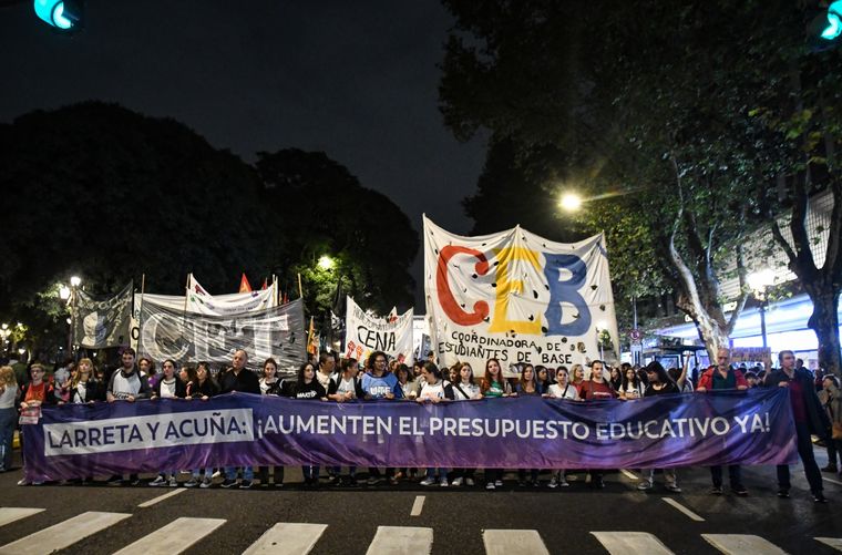 Los gremios docentes vienen protagonizando una serie de reclamos en materia de presupuesto al gobierno de Horacio Rodríguez Larreta. Foto: Télam
