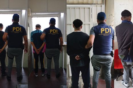 Los menores que fueron detenidos en Guaymallén.&nbsp;