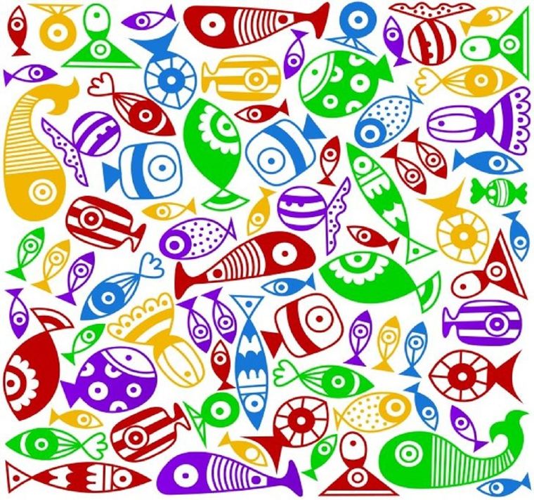 Acertijo visual, reto visual, peces