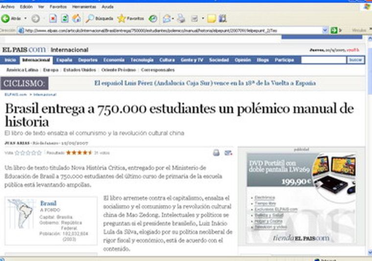 La noticia fue tapa en varios diarios del mundo. Foto: el país