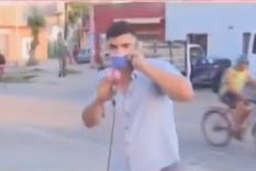 El periodista salió corriendo del móvil