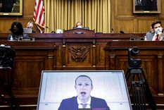 Mark Zuckerberg habla por videoconferencia durante una audiencia antimonopolios del Congreso de EE.UU., Washington, EE.UU., el 29 de julio de 2020 Foto: RT