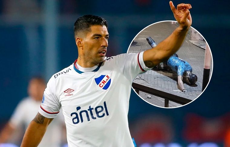 Luis Suárez Hinchas de Peñarol vandalizaron la estatua del delantero uruguayo.