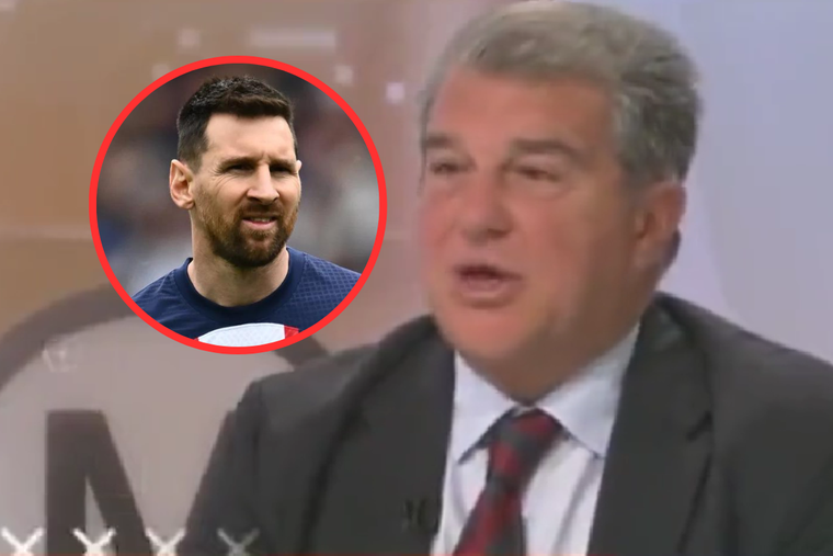 Laporta se refirió al regreso de Messi tras el título liguero del Barcelona Foto: TV3