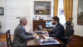 José Kast y Gabriel Boric en el Palacio de La Moneda.