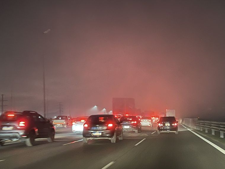 Así está la Panamericana altura camino del Buen Ayre.