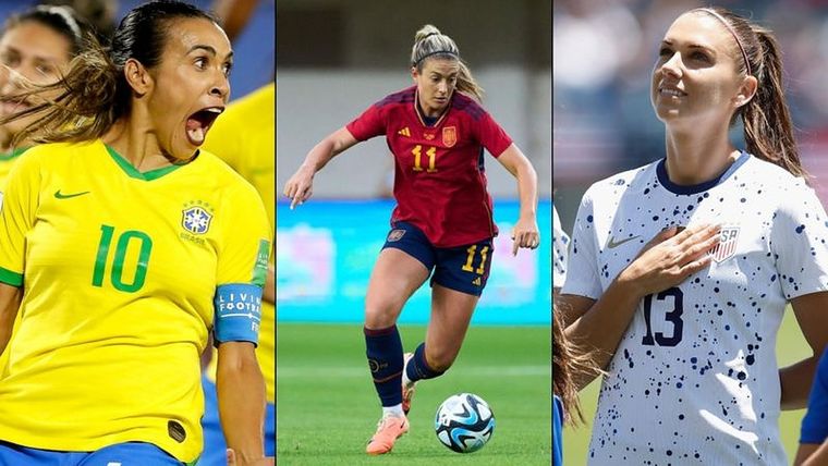 Marta, Alex Putellas y Alex Morgan, tres de las estrellas que estarán en el Mundial. Foto: GETTY IMAGES