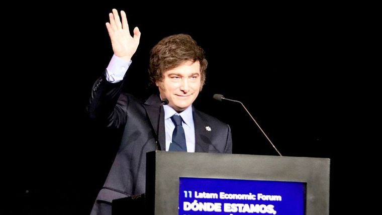 Javier Milei en el Latam Economic Forum 2025. Foto: Presidencia