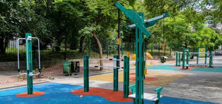 Eco-gimnasio en Parque Centenario Foto: Quanta