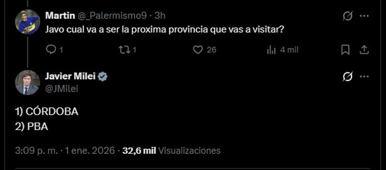 La respuesta de Milei La respuesta de Milei