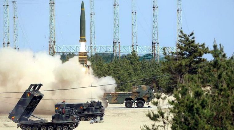 Los misiles del Sistema de Misiles Tácticos del Ejército surcoreno fueron usados en la región. Foto: PBSWorld.