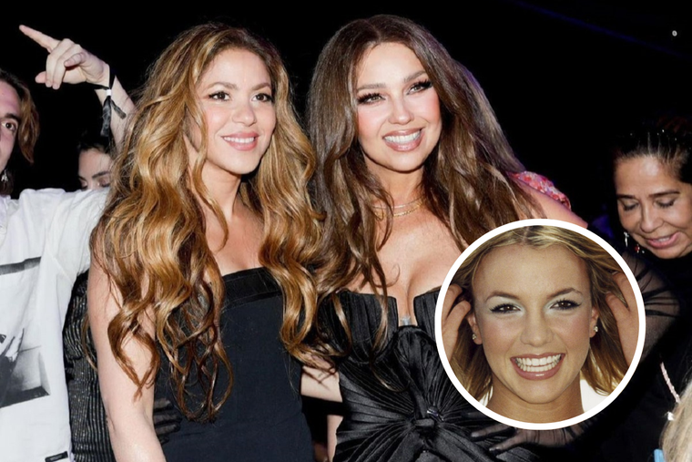 SHAKIRA, THALÍA Y BRITNEY SPEARS LAS CANTANTES NO HAN COLABORADO, PERO SE CONOCEN Foto: CANVA