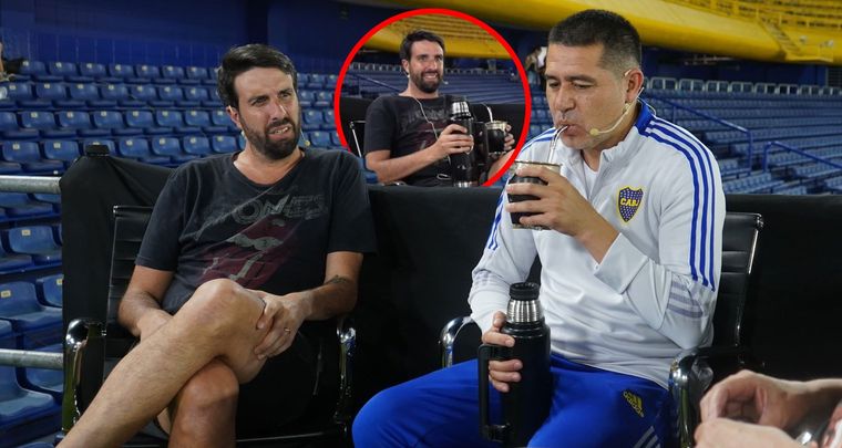 Riquelme participó del stream de Flavio Azzaro. Foto: @FlavioAzzaro