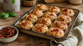 Apurate a servirte uno de estos cupcakes con tomates confitados porque volarán apenas los sirvas Apurate a servirte uno de estos cupcakes con tomates confitados porque volarán apenas los sirvas
